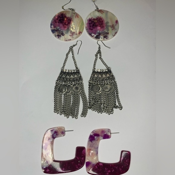 Y) Bundle of 3 fashion earrings - Picture 3 of 6